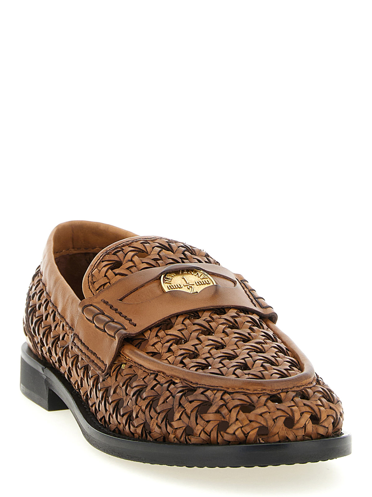 Miu Miu | Brown Calfskin Slip-On Loafers