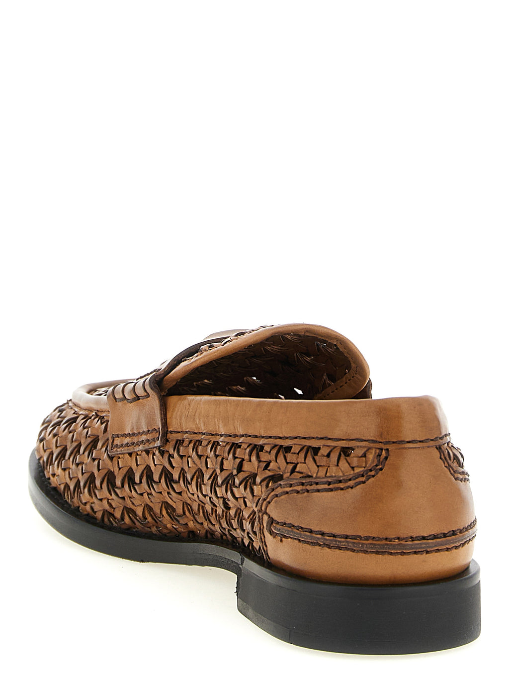 Miu Miu | Brown Calfskin Slip-On Loafers