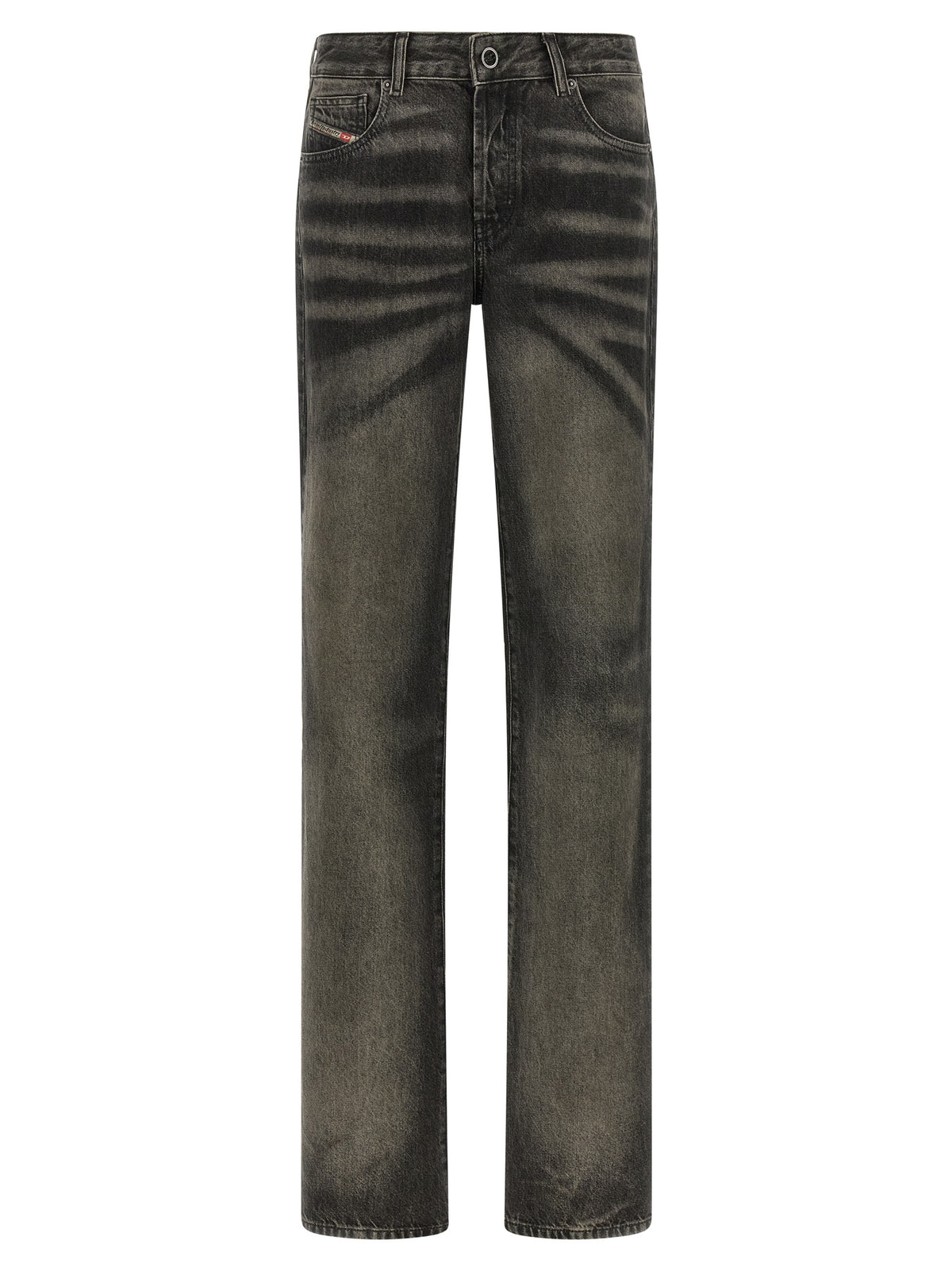Diesel | Black Cotton Straight-Leg Jeans