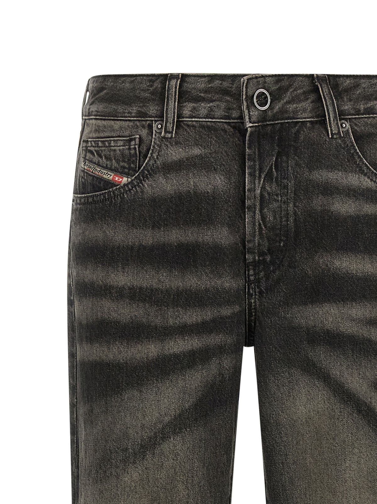 Diesel | Black Cotton Straight-Leg Jeans
