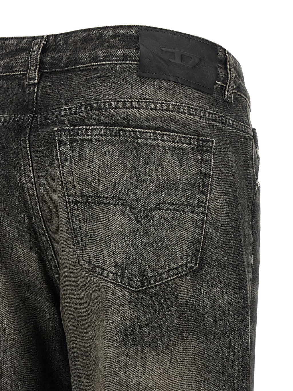 Diesel | Black Cotton Straight-Leg Jeans