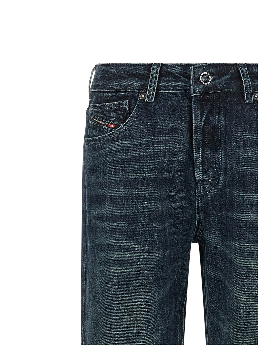 Diesel | Blue Cotton Straight-Leg Jeans