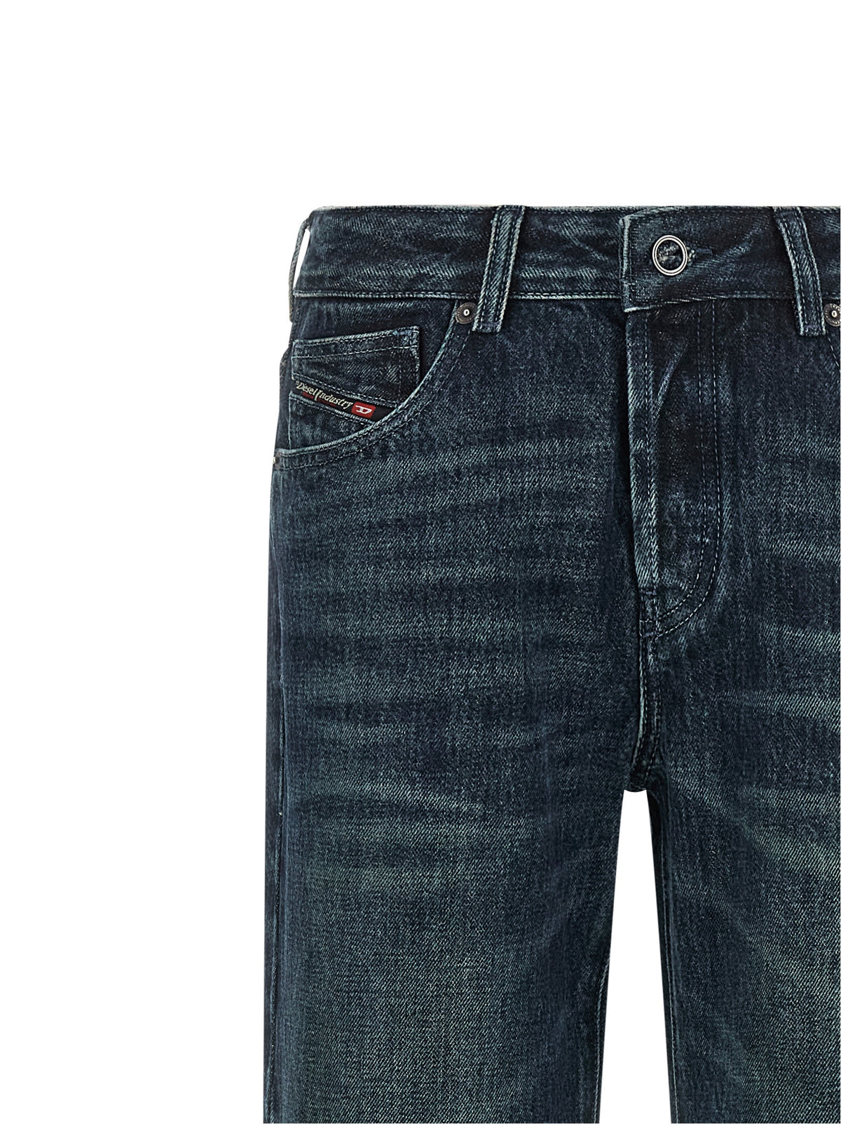 Diesel | Blue Cotton Straight-Leg Jeans