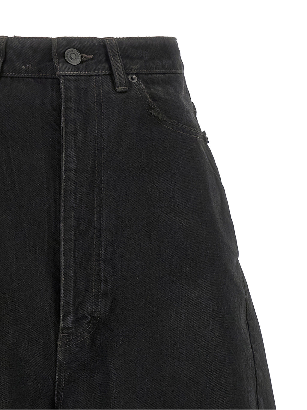Balenciaga | Black Cotton High-Waisted Jean