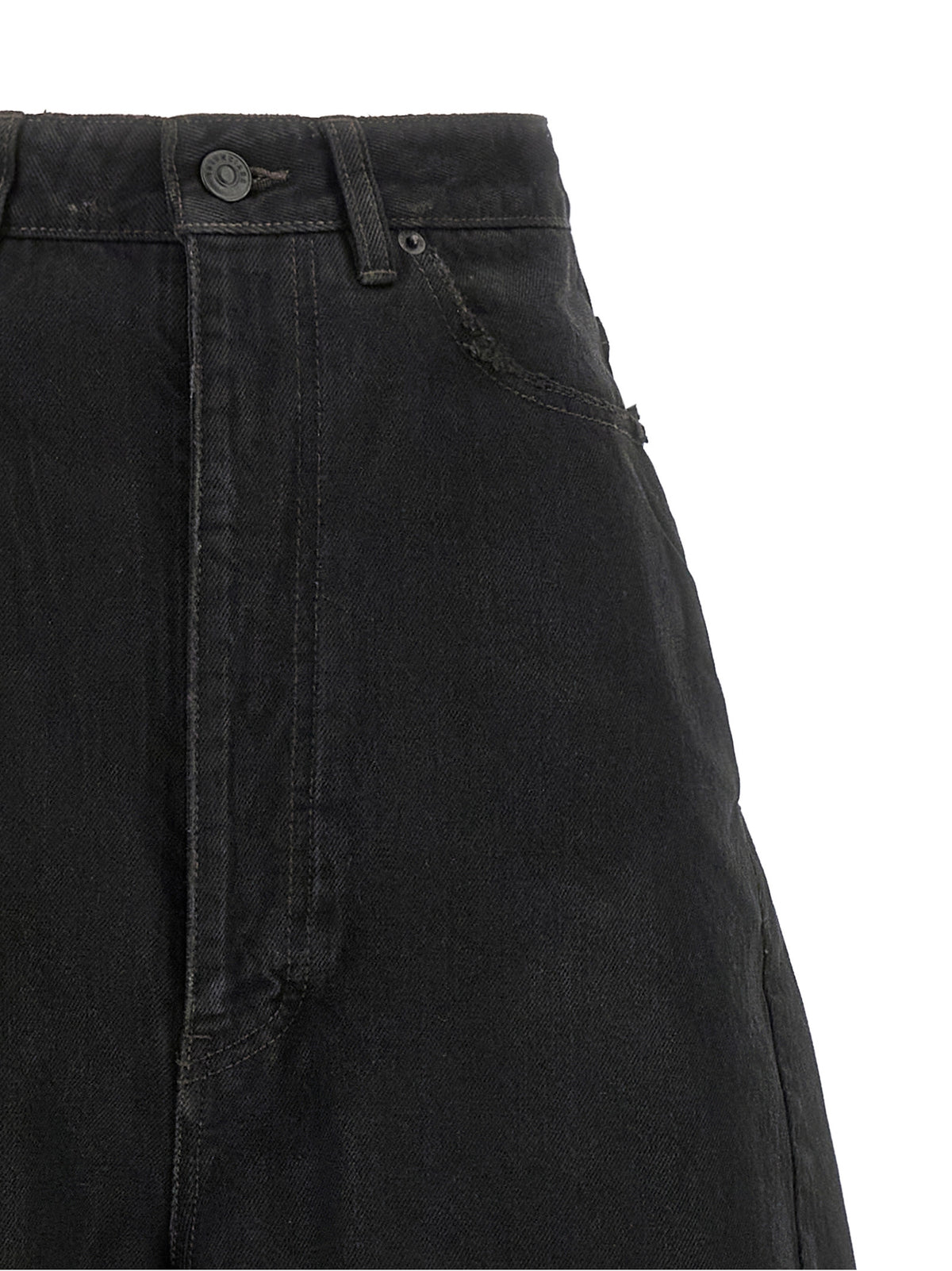 Balenciaga | Black Cotton High-Waisted Jean
