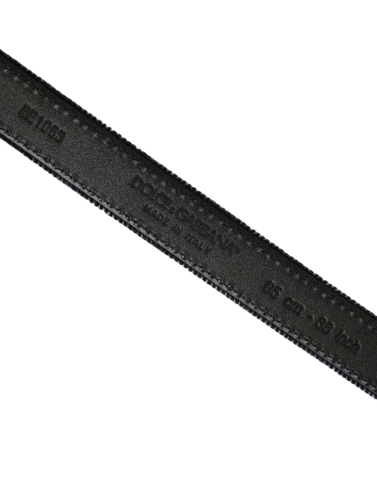 Dolce & Gabbana | Dark Blue Velvet Gold Tone Metal Buckle Belt