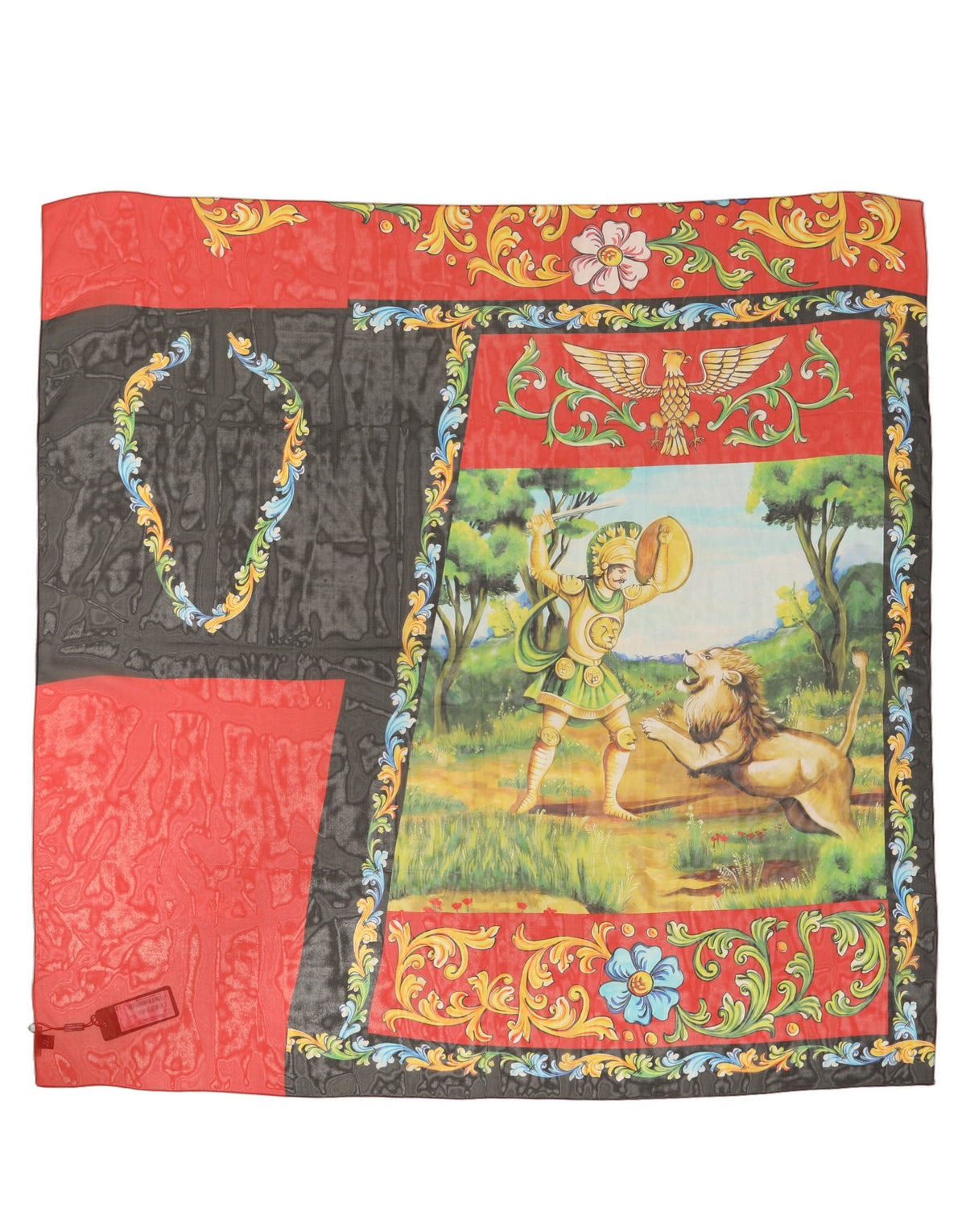 Dolce & Gabbana | Multicolor Silk Printed Square Foulard Scarf