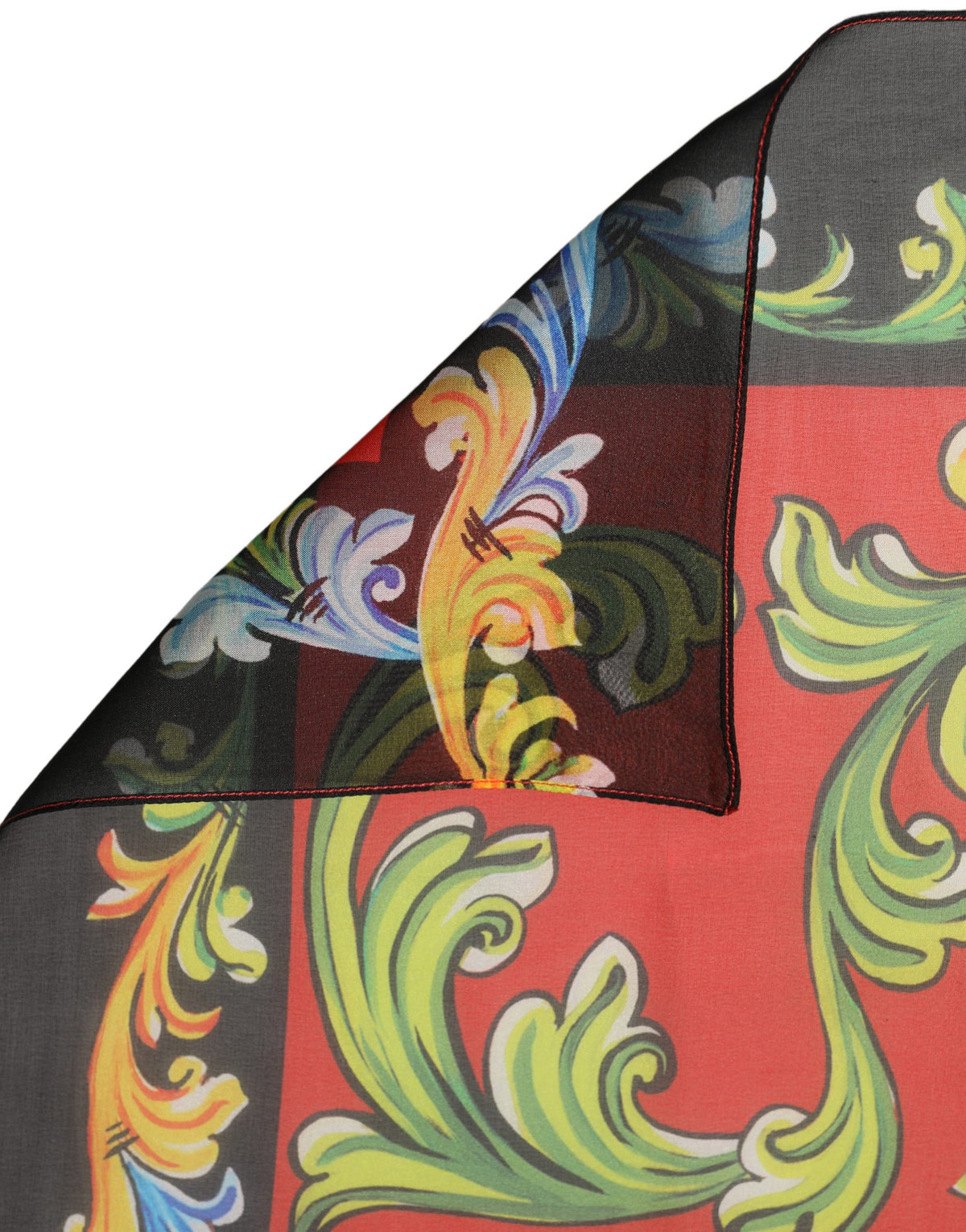 Dolce & Gabbana | Multicolor Silk Printed Square Foulard Scarf
