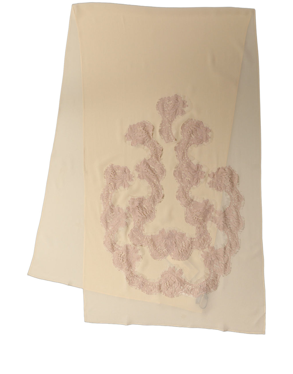 Dolce & Gabbana | Light Beige Ornate Lace Neck Shawl Scarf