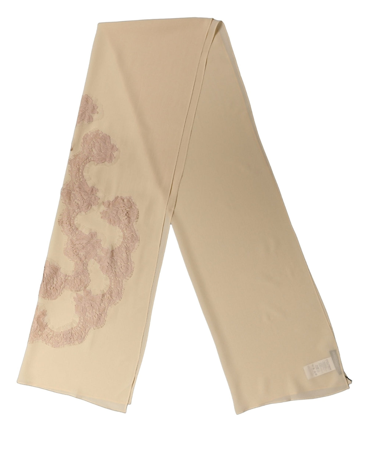 Dolce & Gabbana | Light Beige Ornate Lace Neck Shawl Scarf