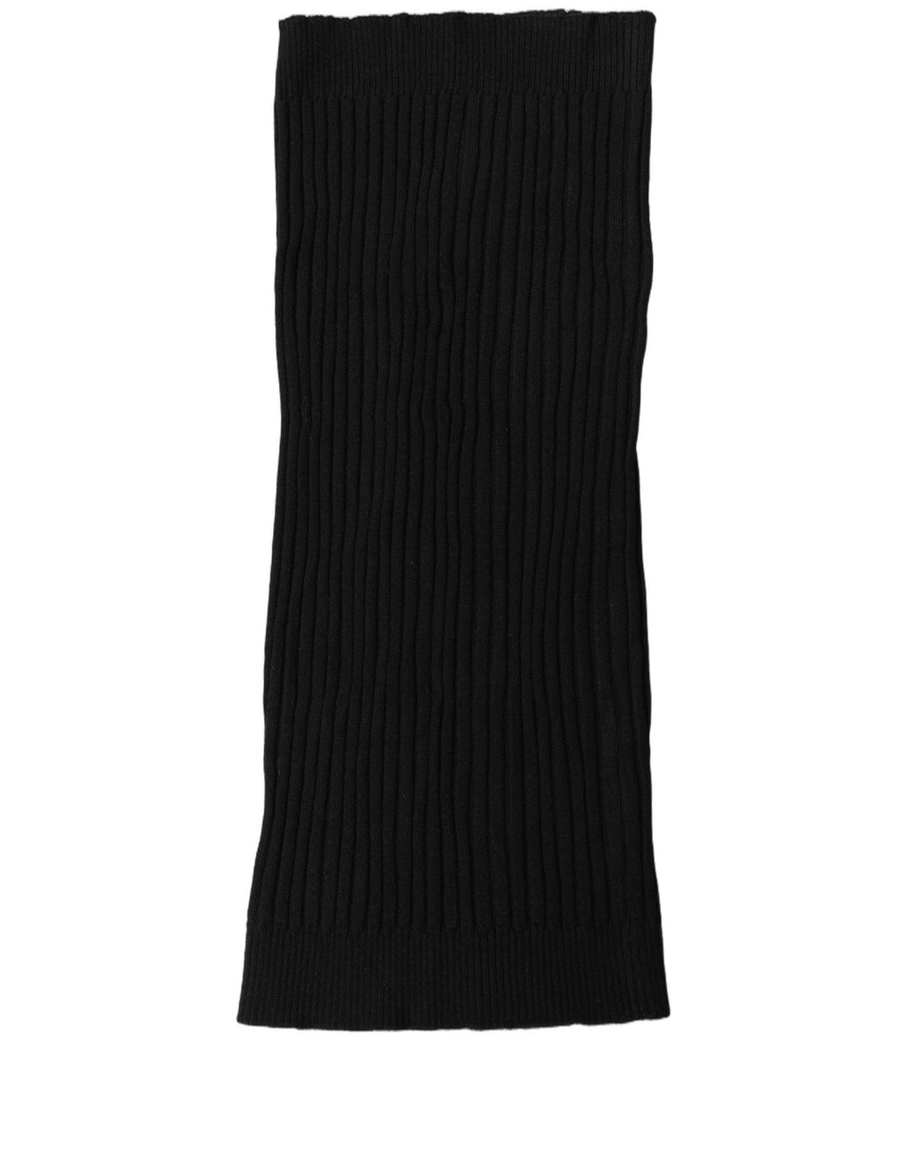 Dolce & Gabbana | Black Cashmere Ribbed Knit Neck Warmer