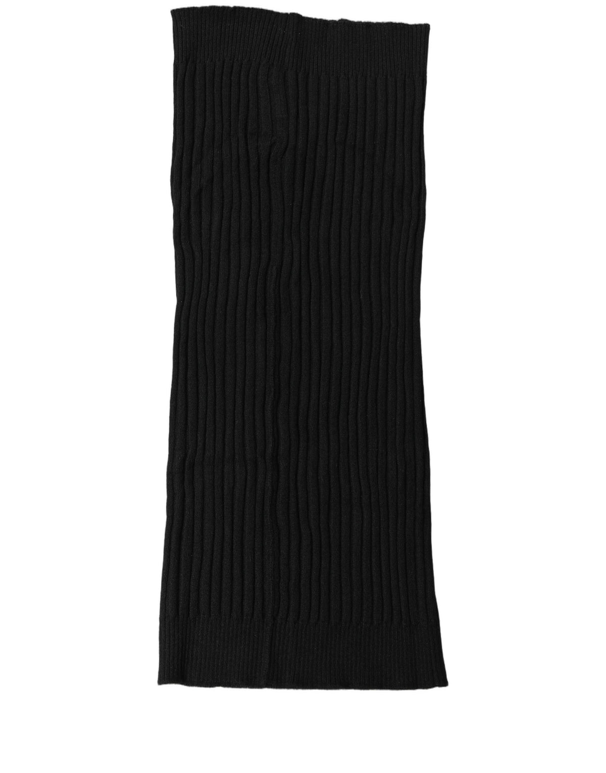 Dolce & Gabbana | Black Cashmere Ribbed Knit Neck Warmer