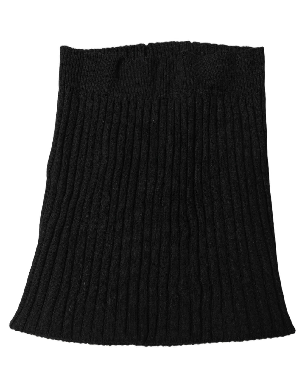 Dolce & Gabbana | Black Cashmere Ribbed Knit Neck Warmer