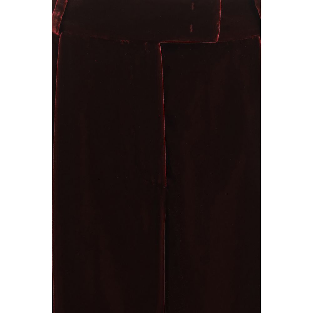 Giorgio Armani | Bordeaux Viscose Dress Pants