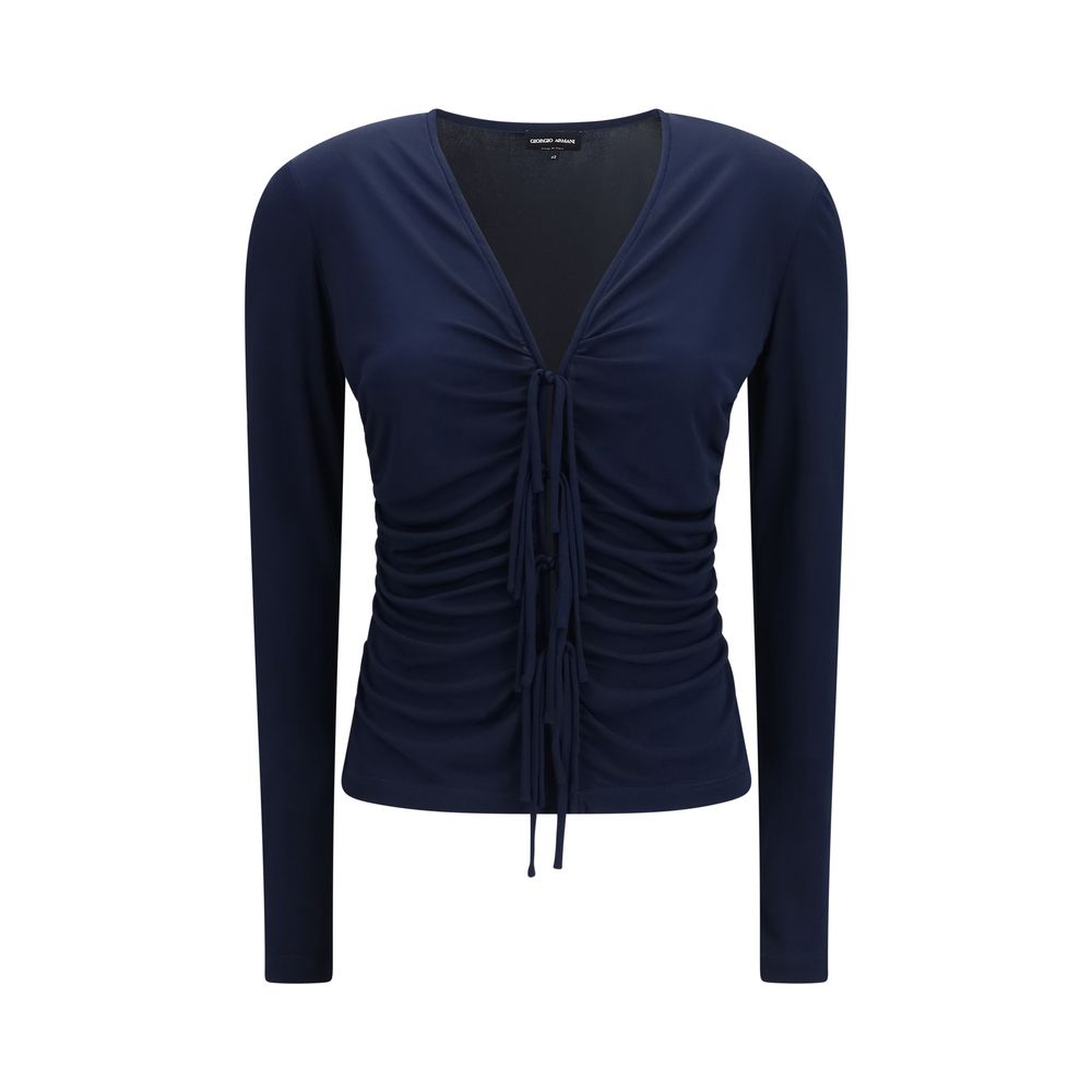 Giorgio Armani | Blue Viscose Shirt