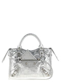 Balenciaga | Silver Lamb Leather Handbag