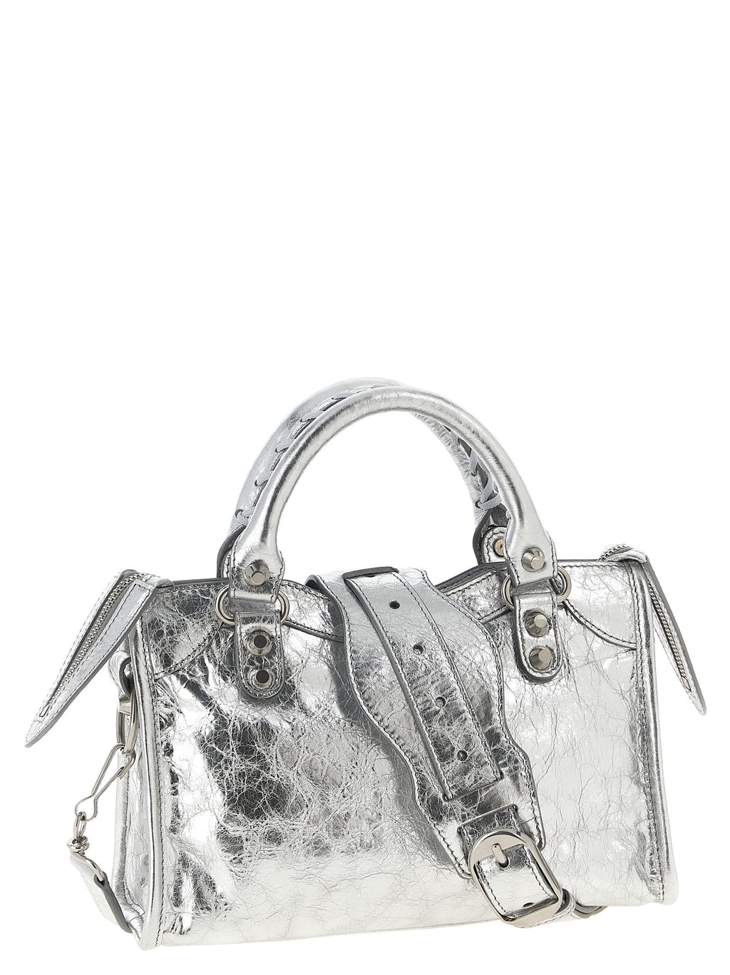 Balenciaga | Silver Lamb Leather Handbag