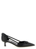 Prada | Black Goatskin Mid Heel Pumps