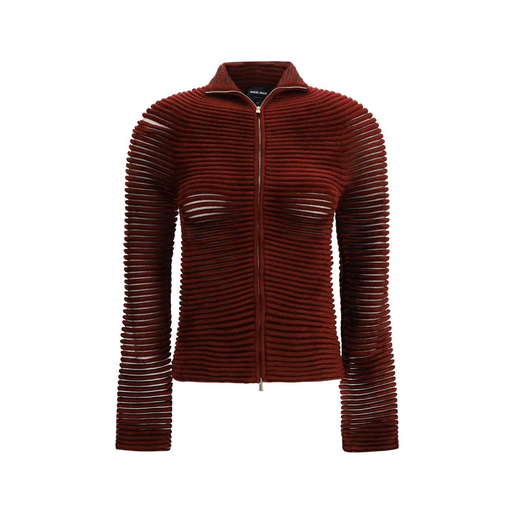 Giorgio Armani | Bordeaux Viscose Cardigan