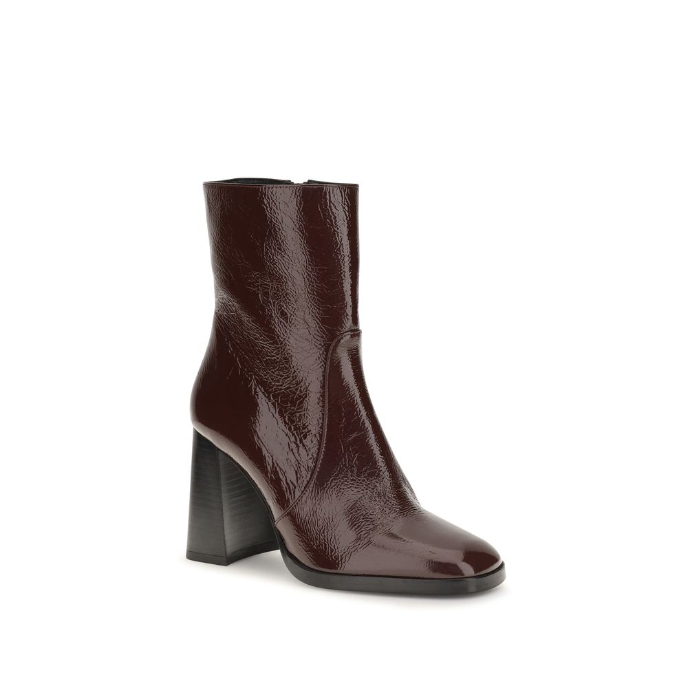 Stuart Weitzman | Bordeaux Calf Leather Bos Taurus Ankle Boots
