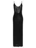 Saint Laurent | Black Viscose Long Dress