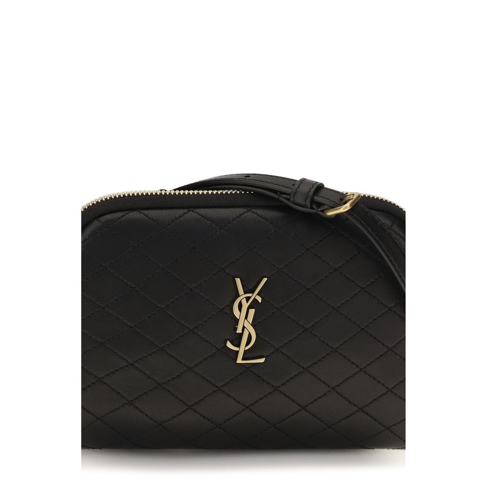 Saint Laurent | Black Calf Leather Bos Taurus Shoulder Bag