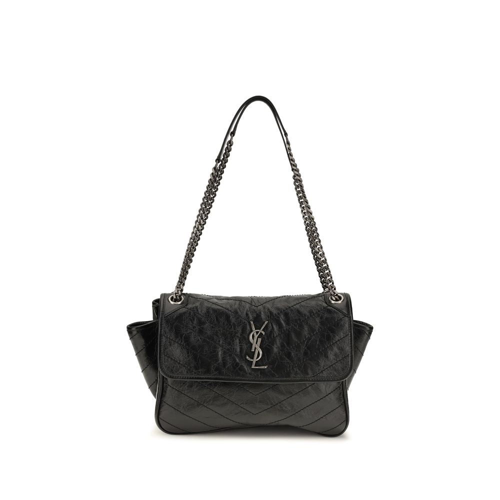 Saint Laurent | Black Calf Leather Bos Taurus Shoulder Bag