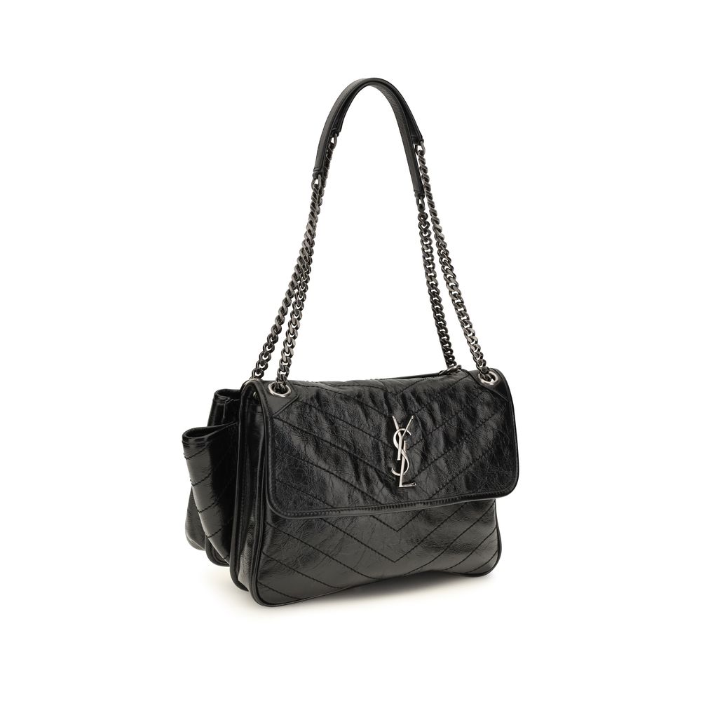 Saint Laurent | Black Calf Leather Bos Taurus Shoulder Bag