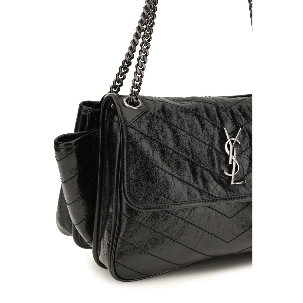 Saint Laurent | Black Calf Leather Bos Taurus Shoulder Bag