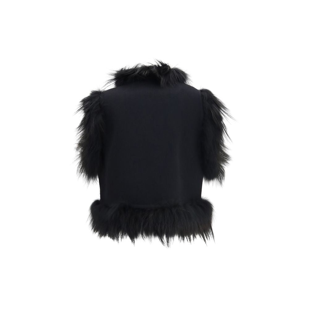 Fendi | Black Wool Oves Aries Sleeveless Jacket