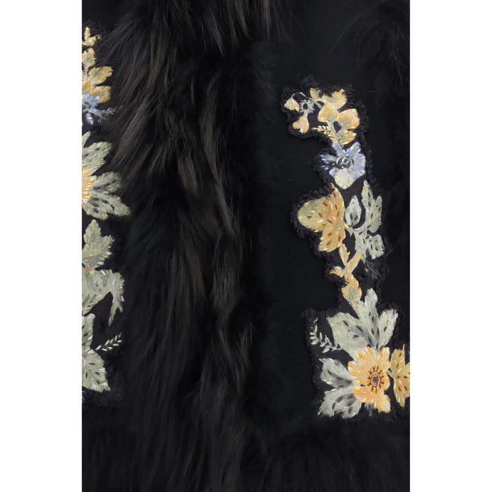 Fendi | Black Wool Oves Aries Sleeveless Jacket