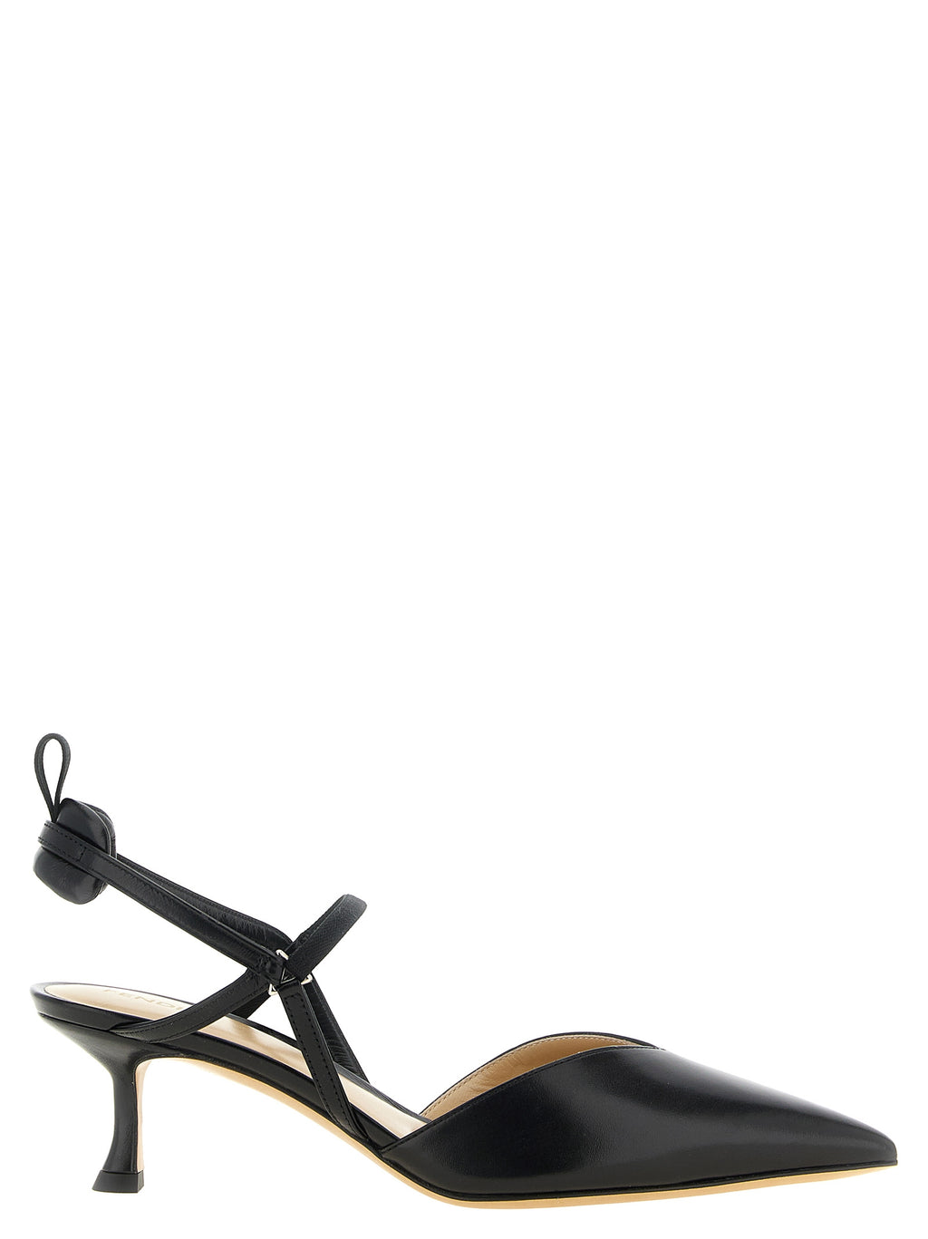Fendi | Black Calfskin Mid Heel Pumps