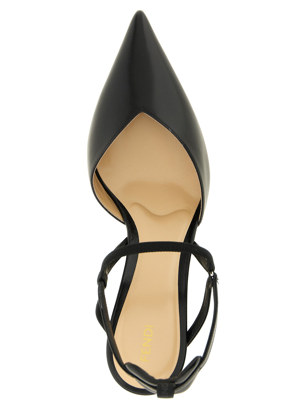 Fendi | Black Calfskin Mid Heel Pumps
