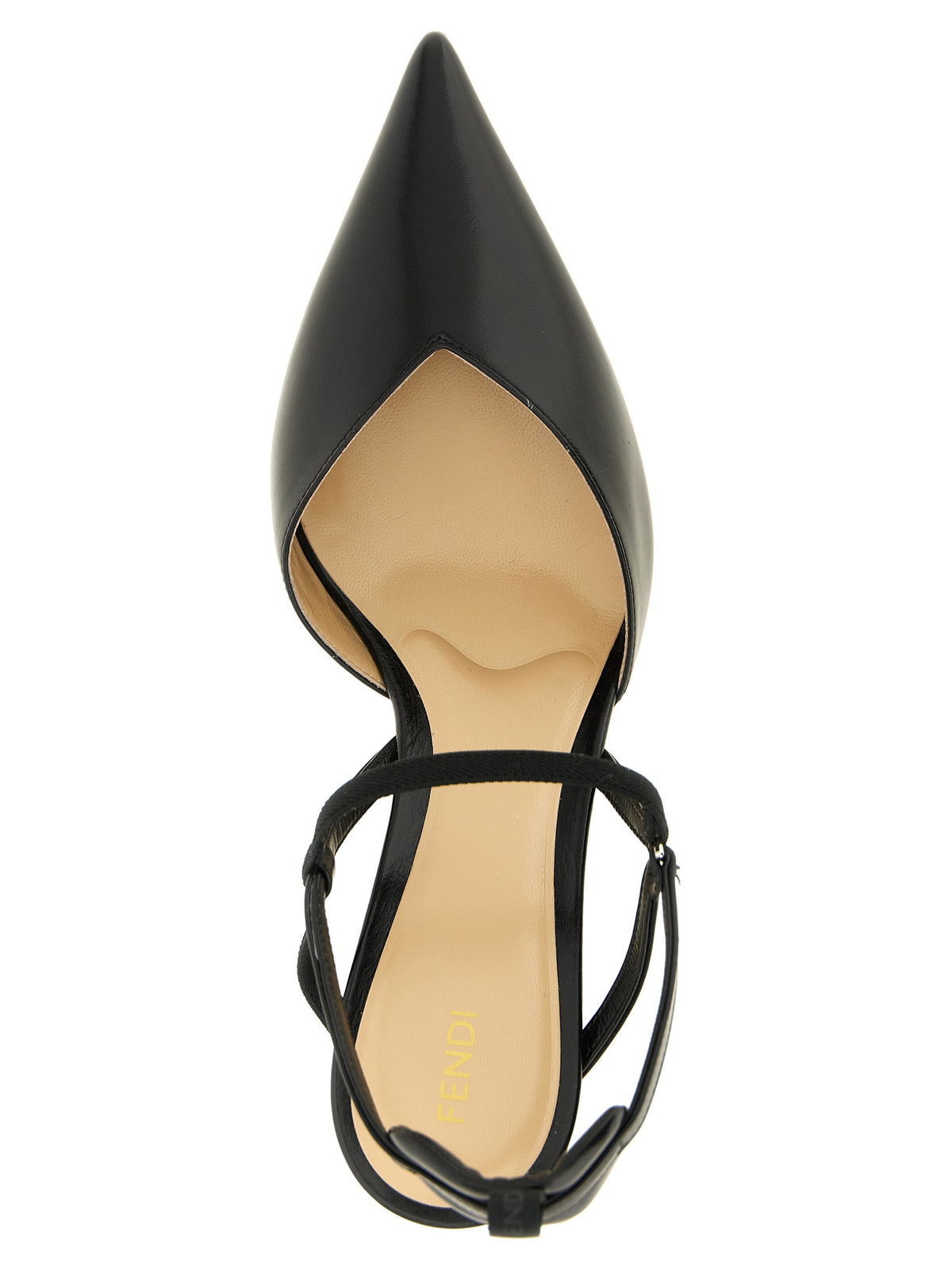 Fendi | Black Calfskin Mid Heel Pumps