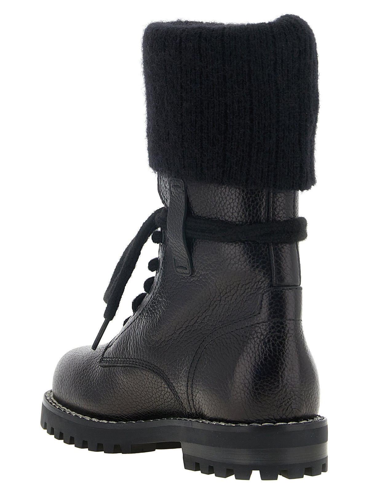Fendi | Black Calfskin Lace-Up Boots