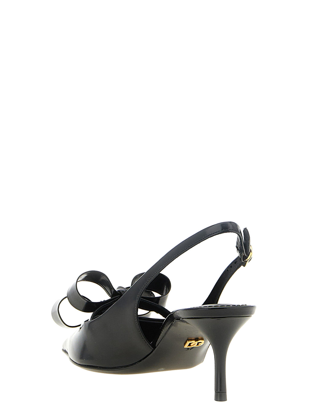 Dolce & Gabbana | Black Calfskin Mid Heel Pumps