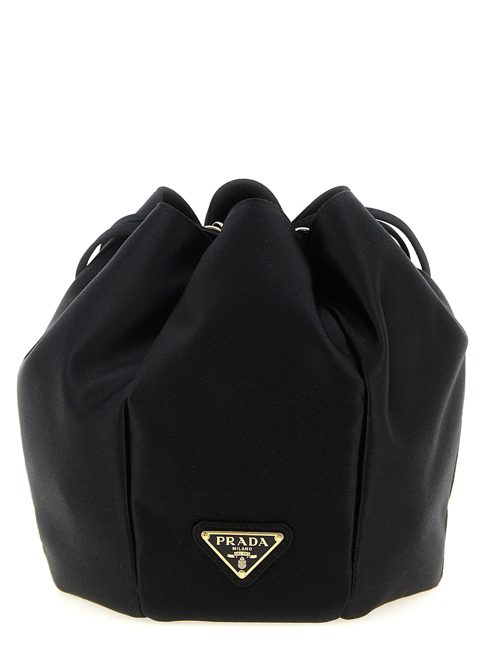 Prada | Black Viscose Shoulder Bag
