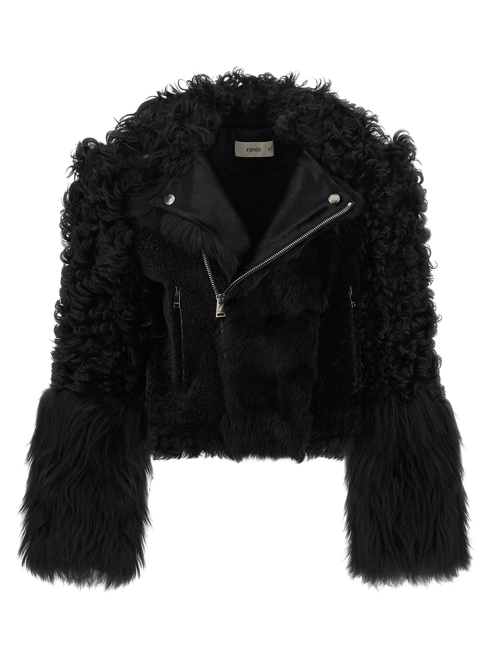 Fendi | Black Lamb Leather Biker Jacket