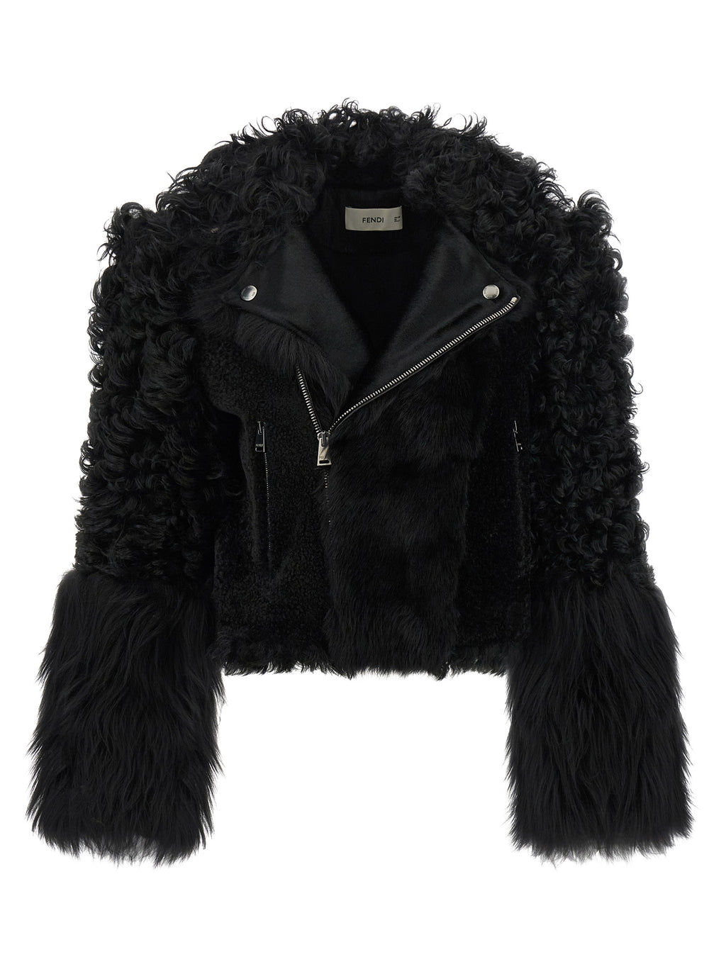 Fendi | Black Lamb Leather Biker Jacket