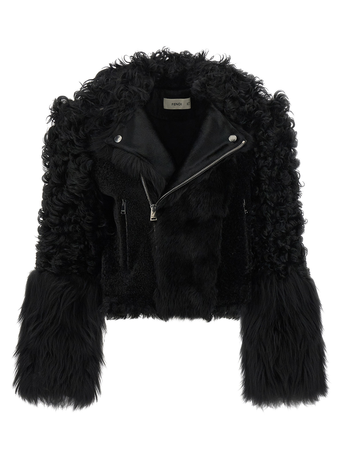 Fendi | Black Lamb Leather Biker Jacket