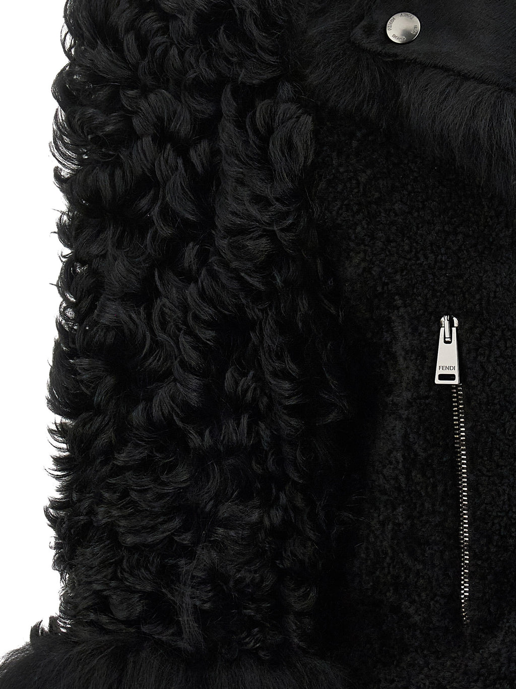 Fendi | Black Lamb Leather Biker Jacket