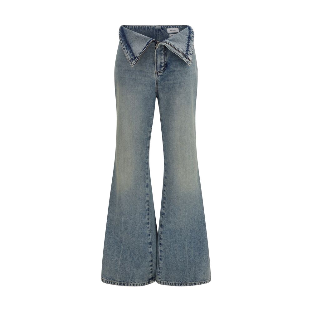 Alexander McQueen | Blue Cotton Flared Jeans