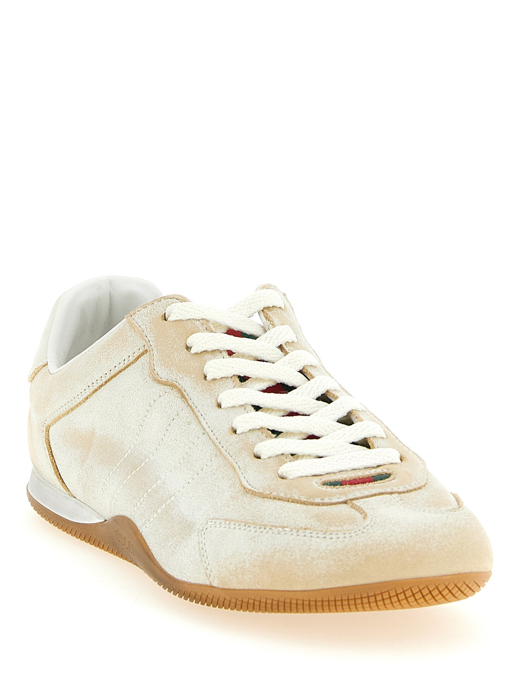 Gucci | Beige Calfskin Low Top Sneakers