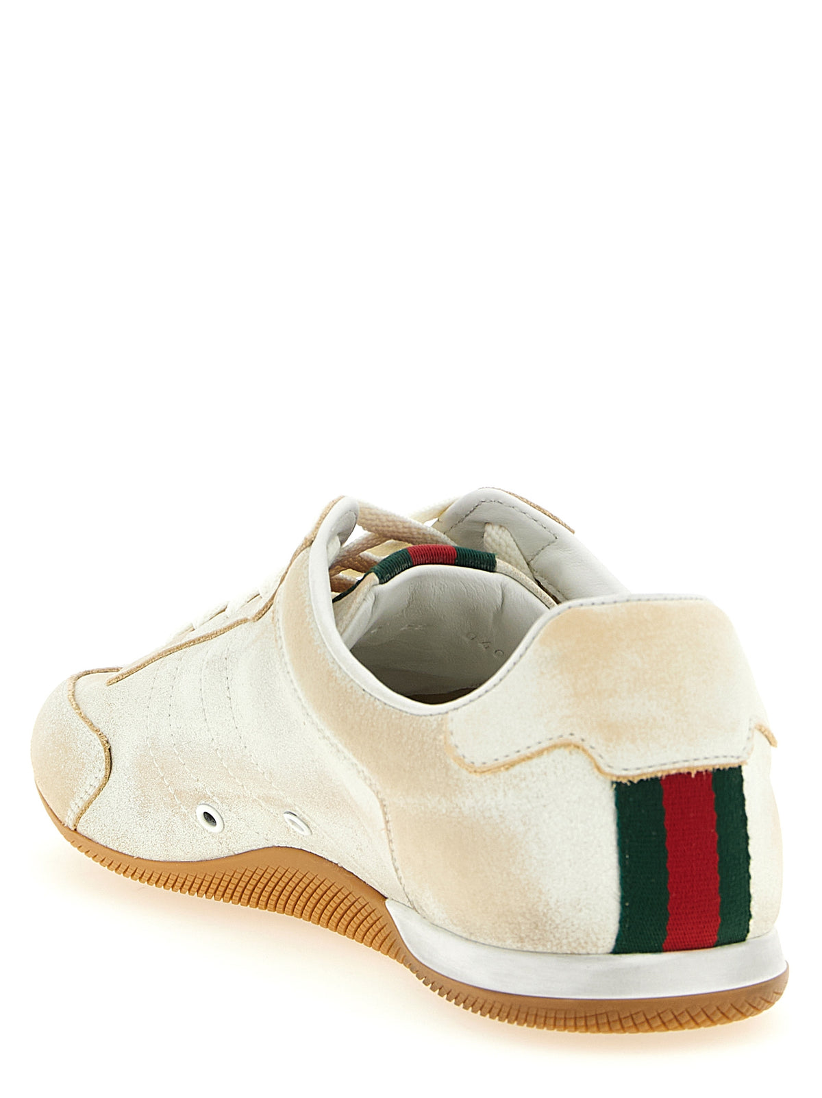 Gucci | Beige Calfskin Low Top Sneakers