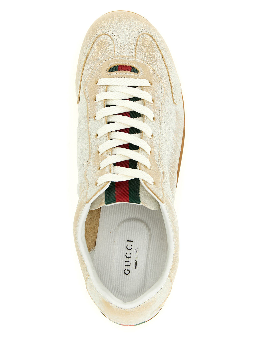 Gucci | Beige Calfskin Low Top Sneakers