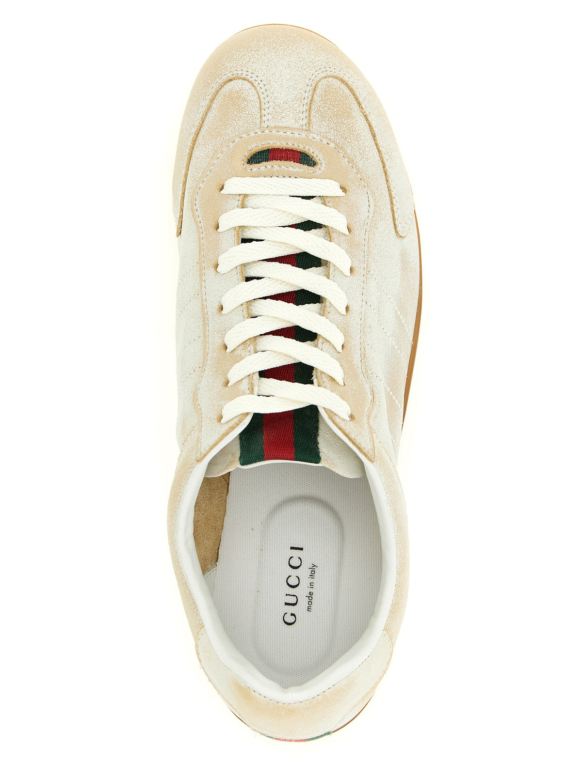 Gucci | Beige Calfskin Low Top Sneakers