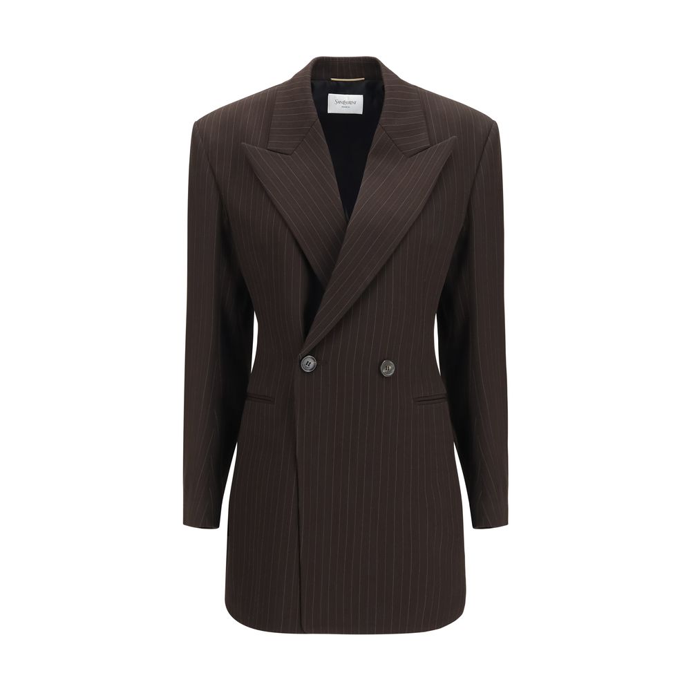Saint Laurent | Brown Wool Oves Aries Full-Length Jacket