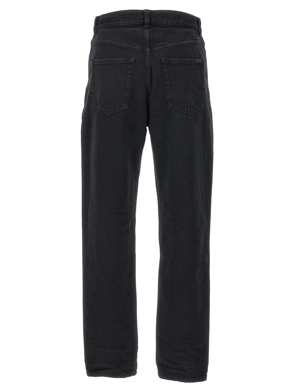 Saint Laurent | Black Cotton Straight-Leg Jeans