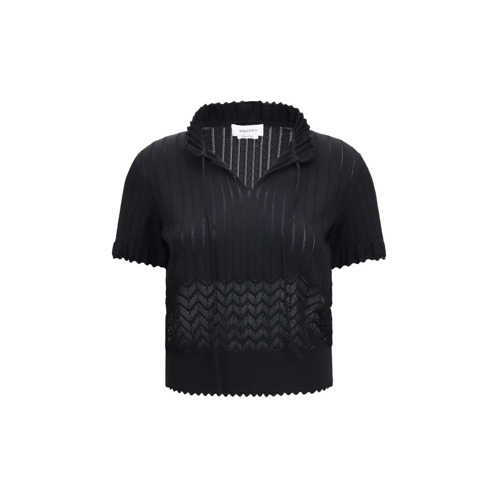 Alexander McQueen | Black Viscose T-Shirt