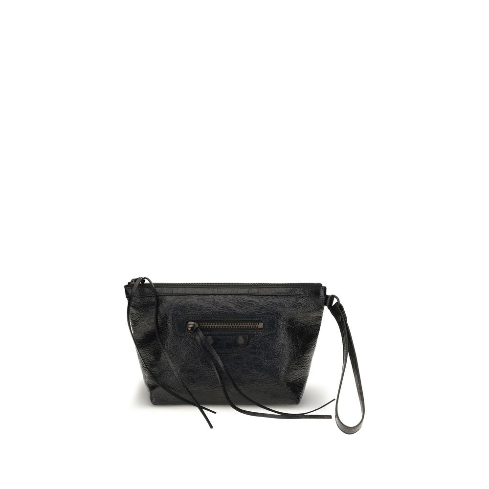 Balenciaga | Black Calf Leather Bos Taurus Clutch Bag